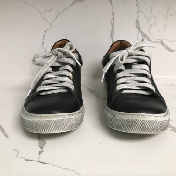 Bueno Handworked Black Leather Lace up Sneakers EU 37 - Picture 6 of 9